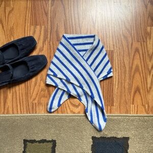 Le bon shop striped grey blue scarf